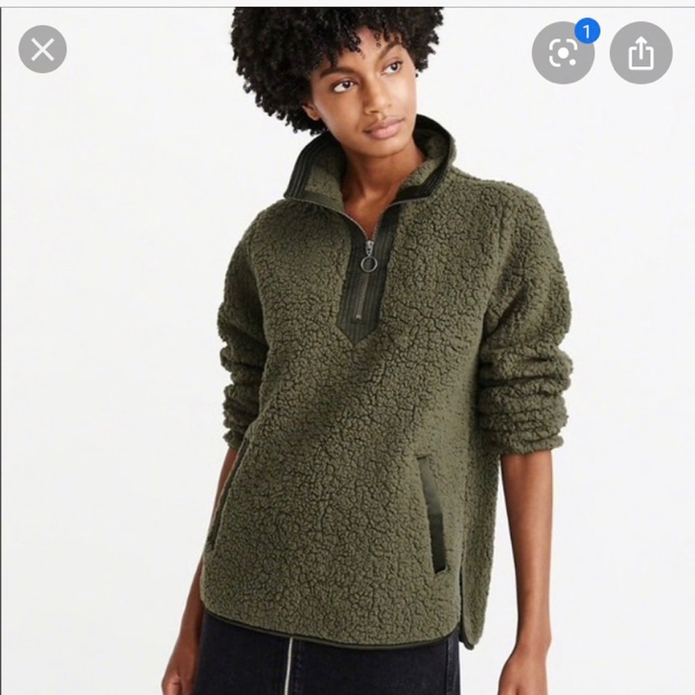 Abercombie Sherpa Half-Zip Pullover
